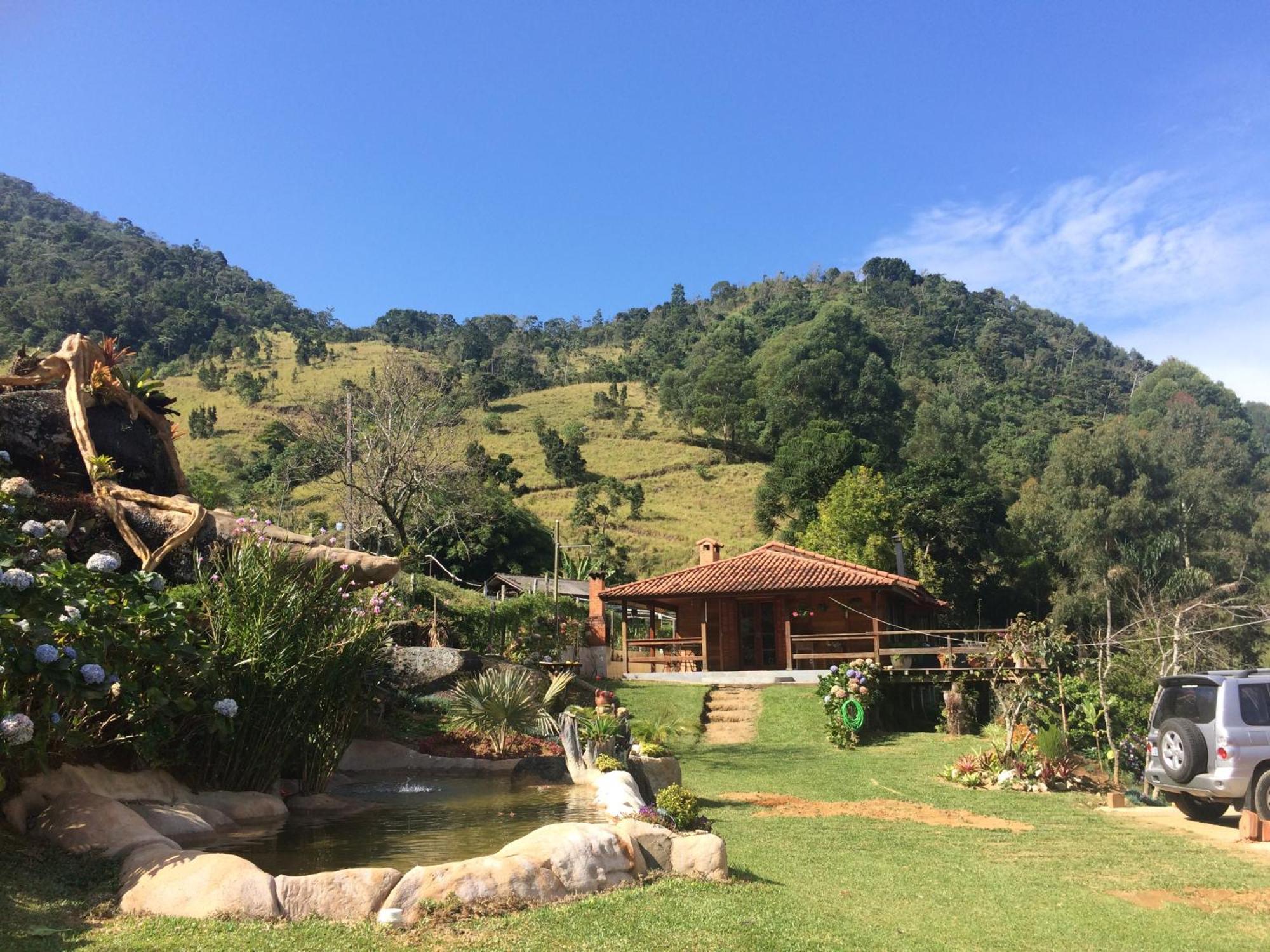 Sitio Com Piscina Natural E Cascata, Com Linda Vista Em Lumiar. Exteriér fotografie