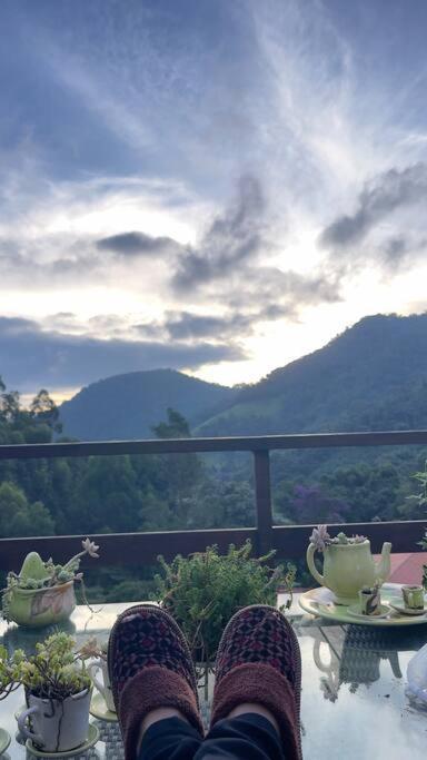 Sitio Com Piscina Natural E Cascata, Com Linda Vista Em Lumiar. Exteriér fotografie